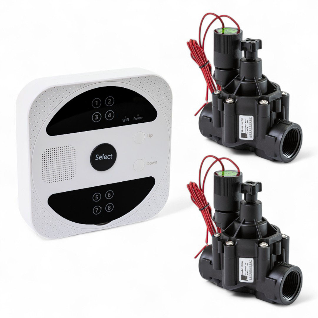 499472 Комплект для автоматичного поливання (WiFi контролер + 2 клапани DN25), фото 1