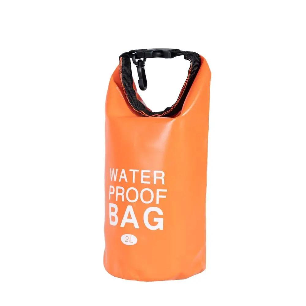 Водонепроникний гермомішок, сумка-мішок туристичний Waterproof Bag 2 л помаранчева
