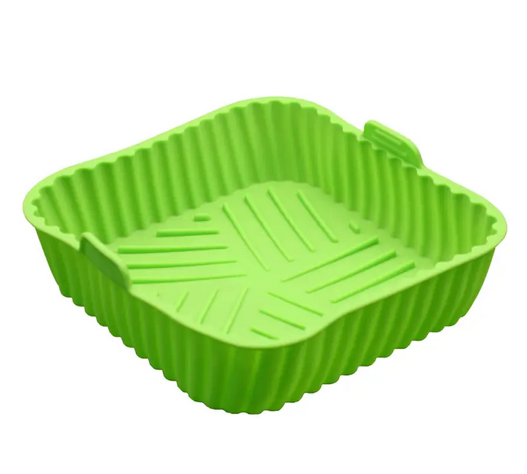 Форма квадратна силіконова для аерогрилю мультипечі та фритюрниці 15.6 см UK-5167 салатовий, фото 1