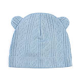 Комплект для немовлять 3 в 1 льолязу шапочка з вушками Blue, фото 8