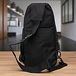 Чоловічий рюкзак чорний на одне плече (50433), фото 2