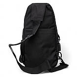 Чоловічий рюкзак чорний на одне плече (50433), фото 6