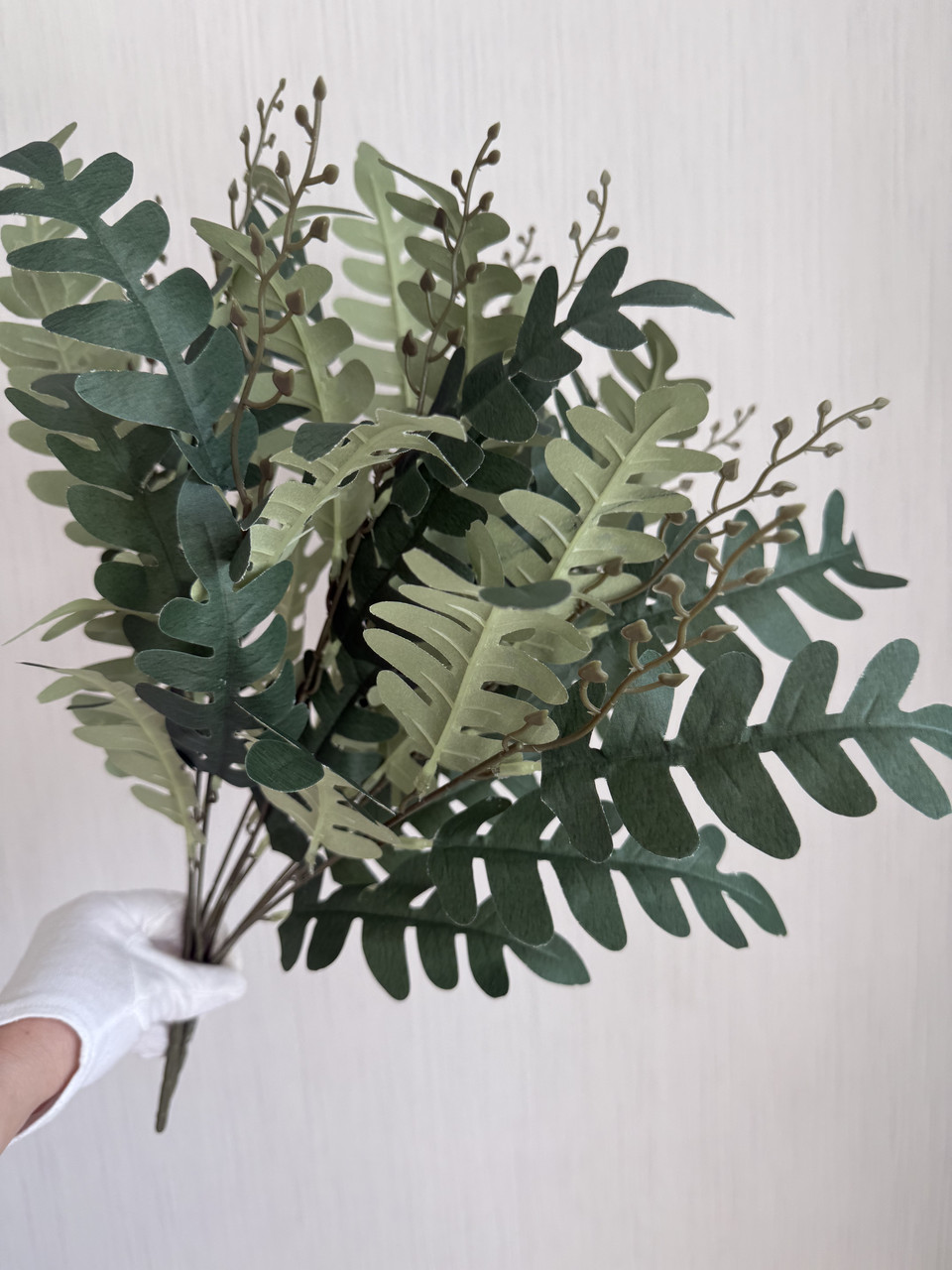 Декоративна гілка папороті . Папороть для декору (зелену, 50 см), фото 1