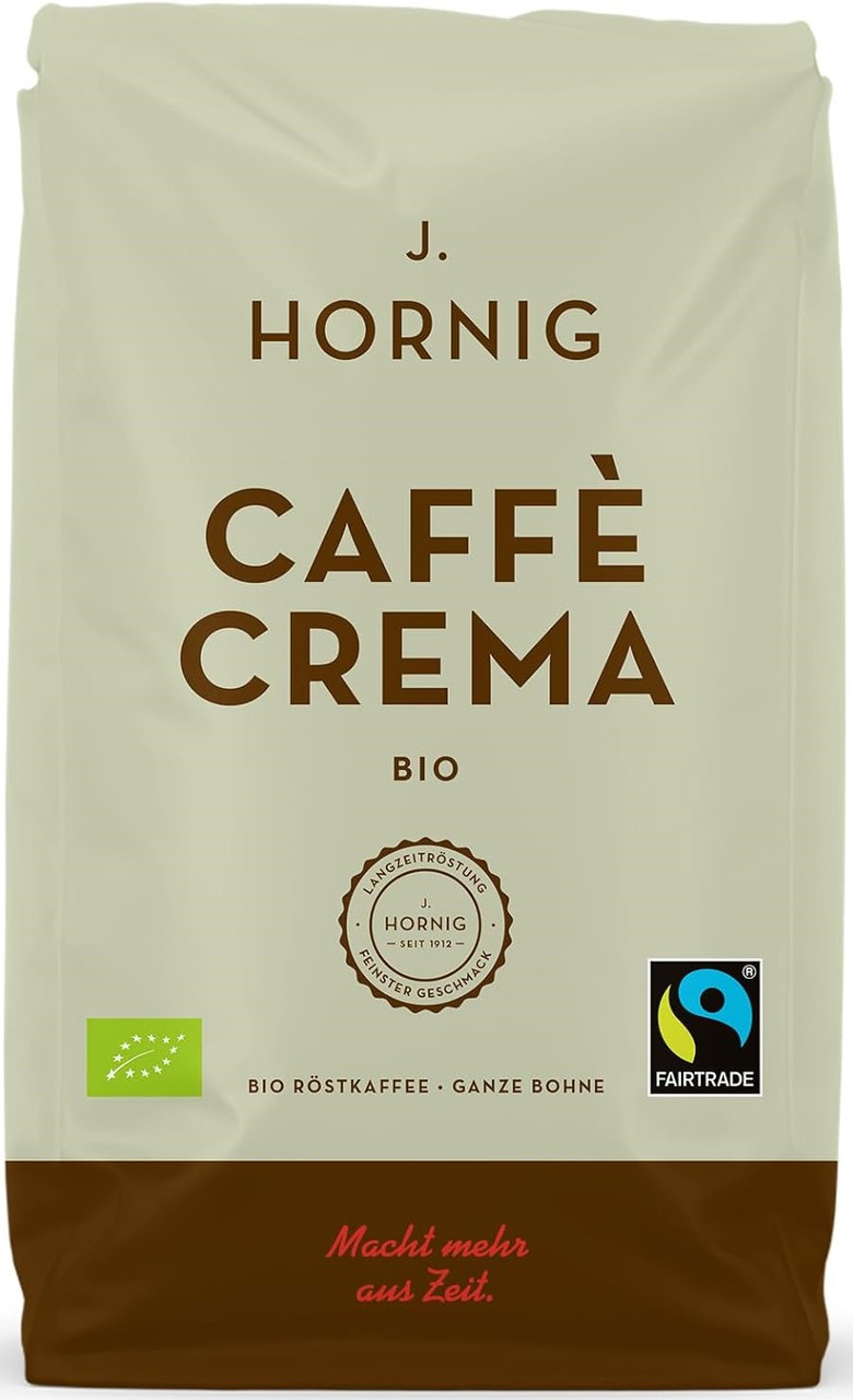 Кава в зернах J. Hornig Caffè Crema BIO 100% Арабіка 1000г Австрія