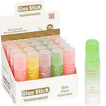 Клей-олівець Glue Stick 15 грамів ПВА, прозорий CT15A