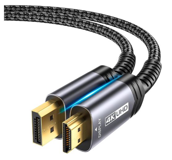 JSAUX CV0047 Кабель-адаптер 4K DisplayPort-HDMI 3 м, DP-HDMI, нейлоновий односпрямований кабель DP-HDTV для Dell, проекторів, фото 1
