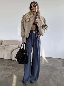 Брюки жіночі палацо з костюмки у кольорах (Норма)