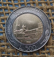 500 лiр 1991 року. Iталiя