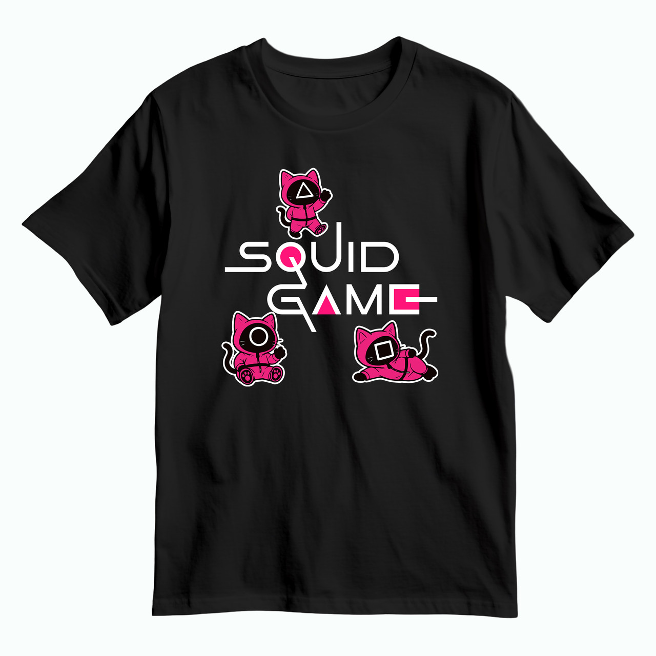 Дитяча футболка Гра в кальмара / Squid Game, чорна, фото 1