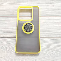 Чохол Armor Ring для Xiaomi 14T протиударний з кільцем Жовтий