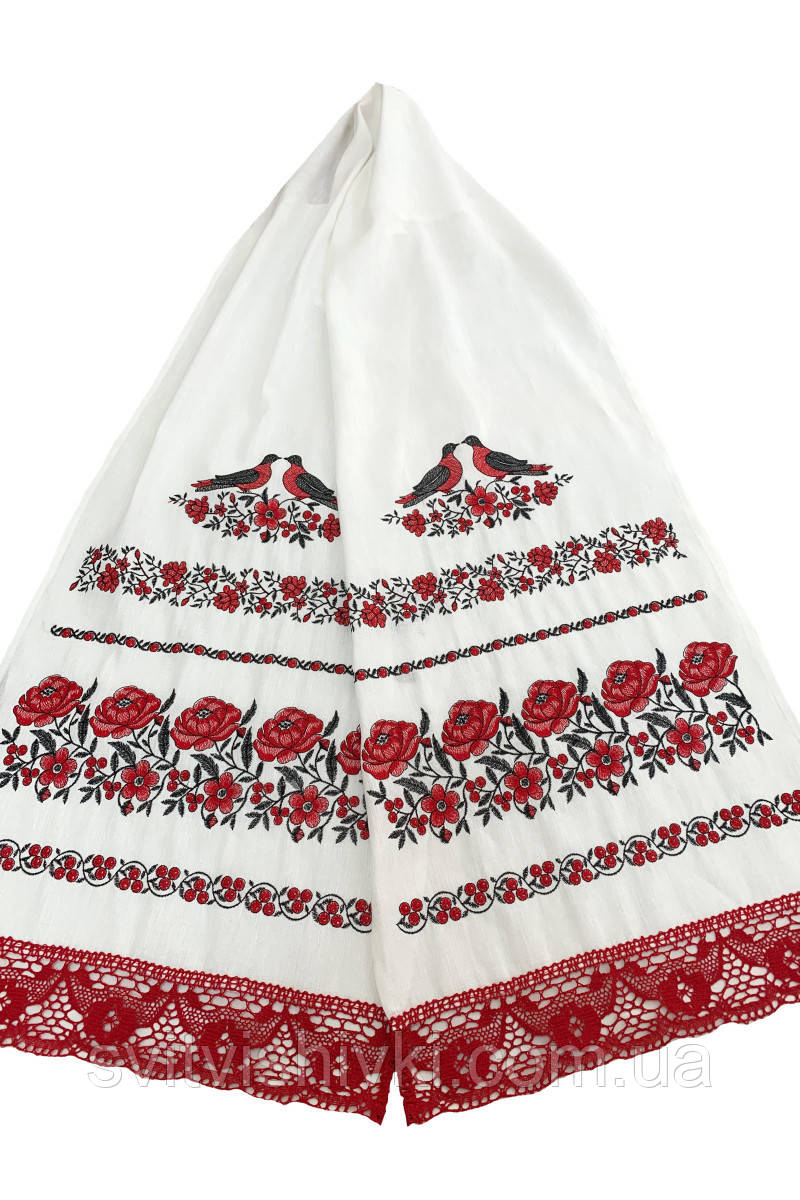 Лляний рушник з мереживом "Урочистий" (2,25м.*0,42м.), фото 1