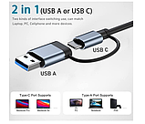 Адаптер-хаб для багатофункціональної док-станції BYL-2208 5 в 2 USB + USB-C / Type-C на USB, фото 2