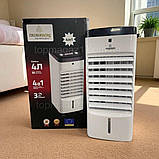 Повітряний охолоджувач кондиціонер 4в1 Crownberg мобільний пересувний зі знімним баком 4 л для зволоження, фото 8