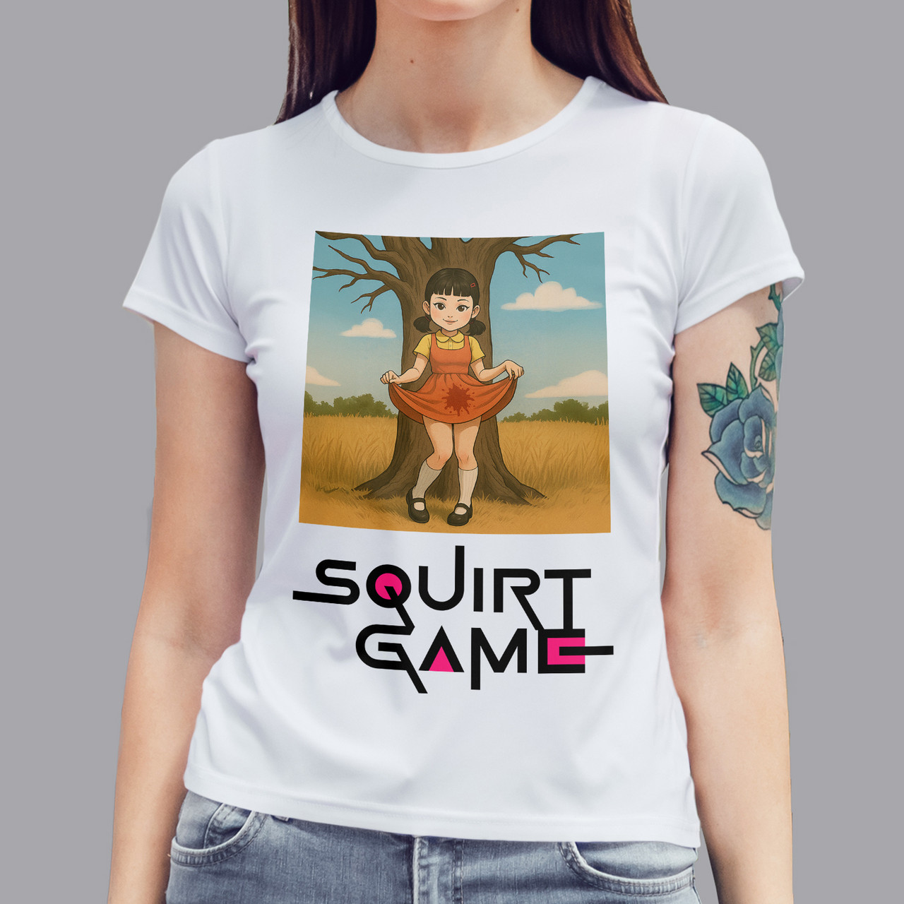 Жіноча футболка Squirt Game - Doll, біла, фото 1