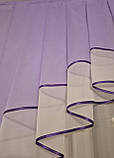 Ламбрекен асиметричний  Firanka карниз 250см фіолетовий з білим (20_9_2,5м), фото 2