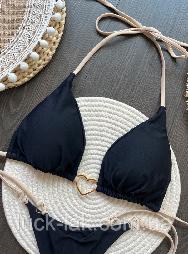 Міні купальник бікіні "Аморе" із сердечками, фото 1