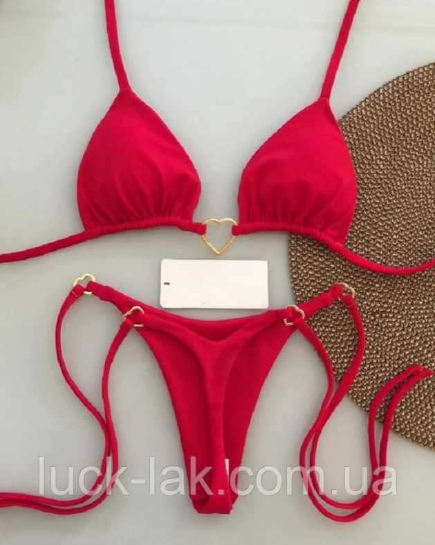 Міні купальник бікіні "Аморе" із сердечками, фото 1