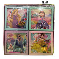 2071 Картинка алмазна, Принцеси, мікс різновидів, 19х19