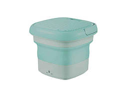 Пральна машина 1,5кг Портативна 7л від мережі зелена 23428 ТМ GERLAX