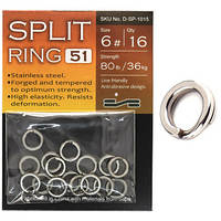 Заводні кільця BKK Split Ring-51 #6 (D-SP-1015)