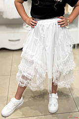 ОПТОМ Спідниця молочна з фатиновими оборками (134 см)  No name 2125000877938