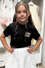ОПТОМ Футболка чорна miu miu для дівчинки (134 см)  No name 2125000878089