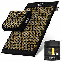 Килимок акупунктурний з подушкою 4FIZJO Ergo Mat Аплікатор Кузнєцова Black/Gold (P-5907739313881)
