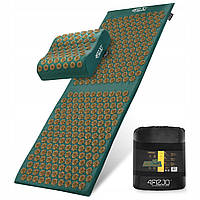 Килимок акупунктурний з подушкою 4FIZJO Ergo Mat XL Аплікатор Кузнєцова Navi Green/Gold (P-5907739315083)