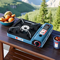 Портативна газова плита PORTABLE ZB-16, 2500 Вт, п’єзопідпал, захист, кейс, для кемпінгу і дому