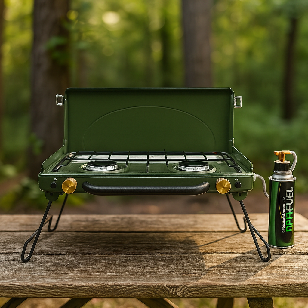 Кемпінгова газова плита Atlas на 2 пальники x 3,5 кВт, фото 1