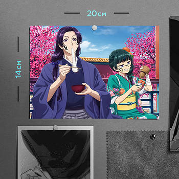 "Маомао і Джінші (Монолог травниці / Apothecary Diaries)" плакат (постер) розміром А5 (20х14см)