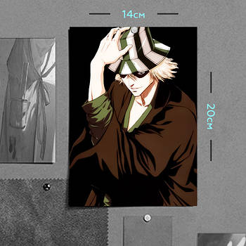 "Кісуке Урахара (Бліч / Bleach)" плакат (постер) розміром А5 (14х20см)