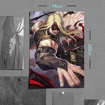 "Затто (Гілті Гір / Guilty Gear)" плакат (постер) розміром А5 (14х20см)