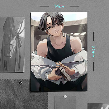 "Майкі Мандзіро Сано (Токійські месники / Tokyo revengers)" плакат (постер) розміром А5 (14х20см)