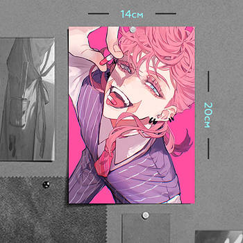 "Харучіо Санзу (Токійські месники / Tokyo revengers)" плакат (постер) розміром А5 (14х20см)