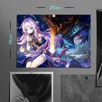 "Сітлалі та Оророн (Геншин / Genshin)" плакат (постер) розміром А5 (20х14см)