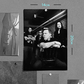 "Металіка / Metallica" плакат (постер) розміром А5 (14х20см)
