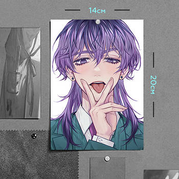 "Ріндо Хайтані (Токійські месники / Tokyo revengers)" плакат (постер) розміром А5 (14х20см)