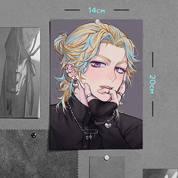 "Ріндо Хайтані (Токійські месники / Tokyo revengers)" плакат (постер) розміром А5 (14х20см)