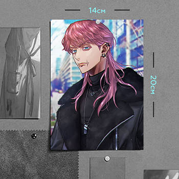 "Харучіо Санзу (Токійські месники / Tokyo revengers)" плакат (постер) розміром А5 (14х20см)