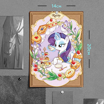 "Раріті (Мій маленький поні / My Little Pony) " плакат (постер) розміром А5 (14х20см)