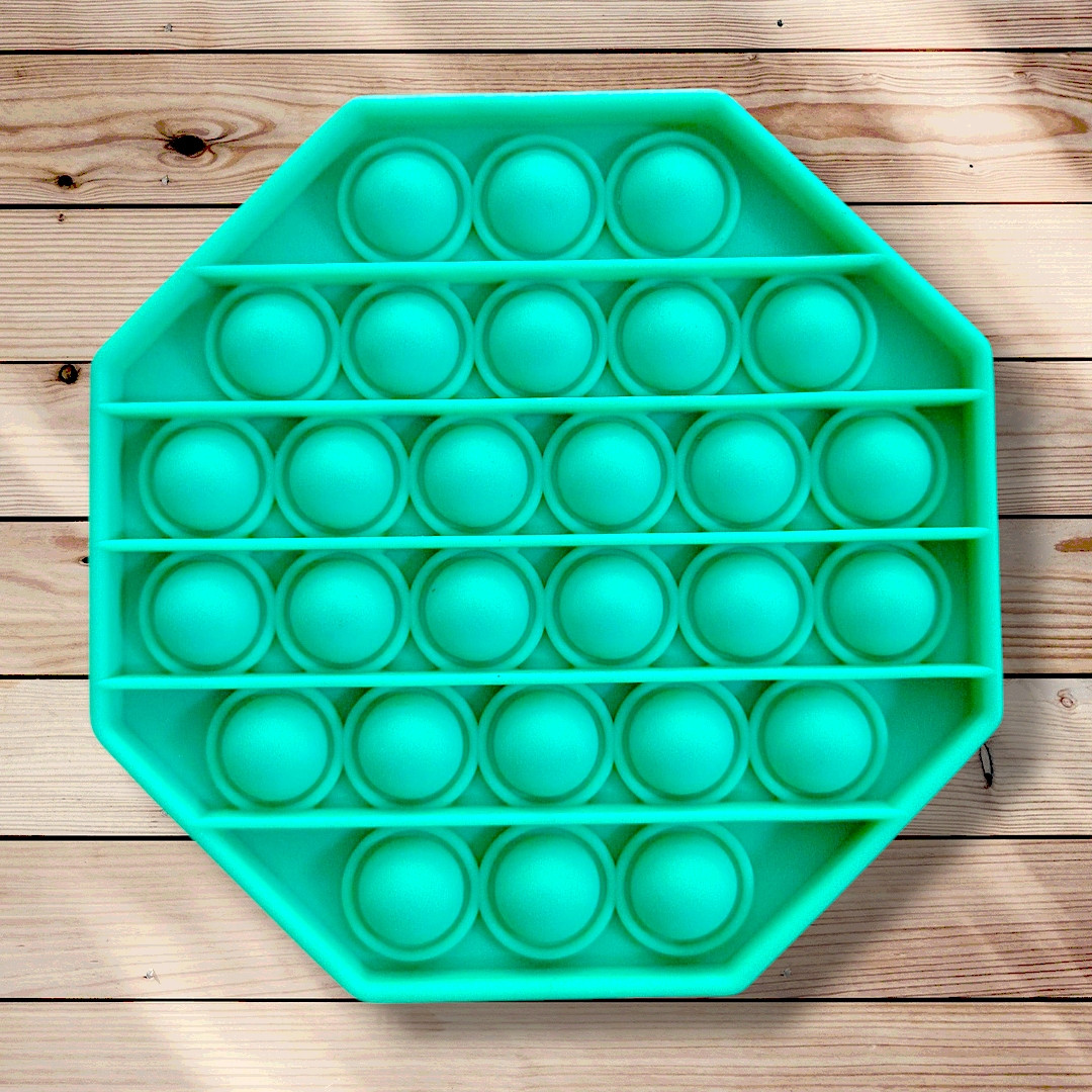 Гра антистрес Pop It Восьмикутник зелений, фото 1