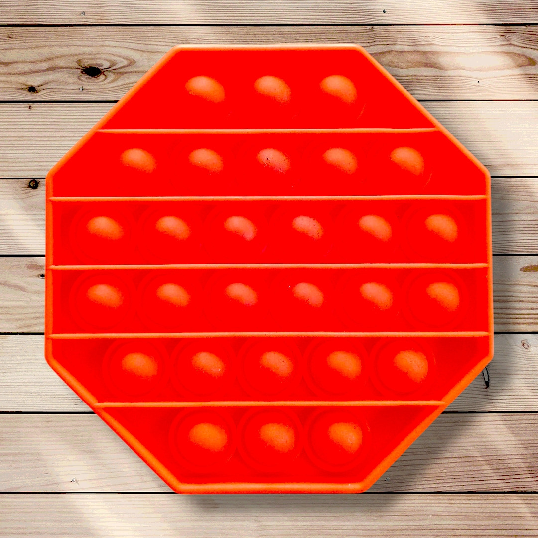 Гра антистрес Pop It Восьмикутник червоний, фото 1