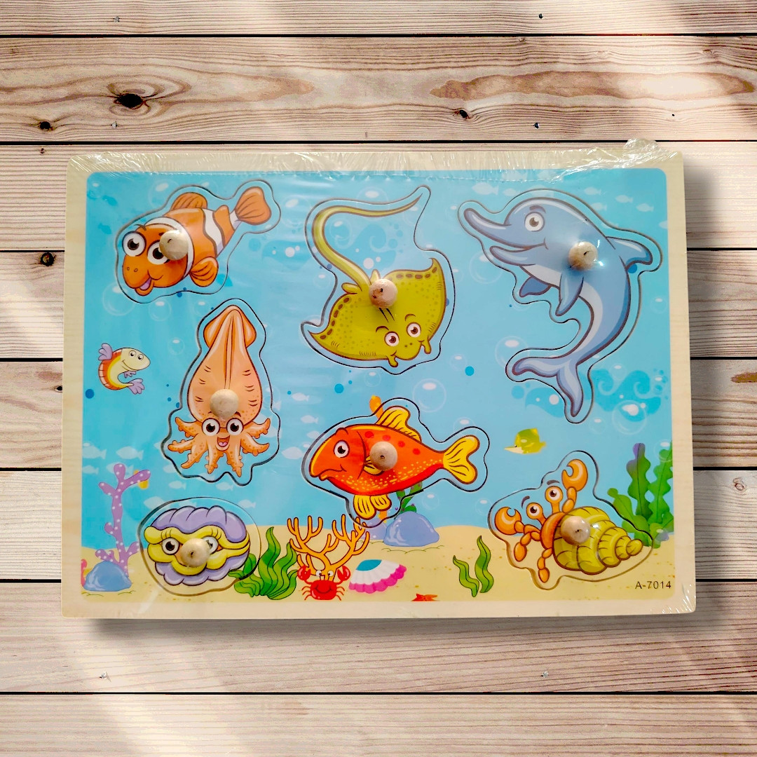 Гра для дітей від 3 років Дерев'яний пазл-іграшка Море, фото 1