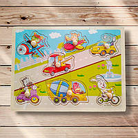 Гра для дітей від 3 років Дерев'яний пазл-іграшка Транспорт