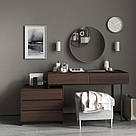 Стіл офісний стиль лофт однотумбовий з ДСП на металевих ніжках Письмові столи з висувними ящиками, фото 4