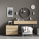 Стіл офісний стиль лофт однотумбовий з ДСП на металевих ніжках Письмові столи з висувними ящиками, фото 3