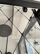 Душова кабіна Aquanil INDIANA 100х100х190 см без піддону чорна скло прозоре з принтом 6 мм, фото 4