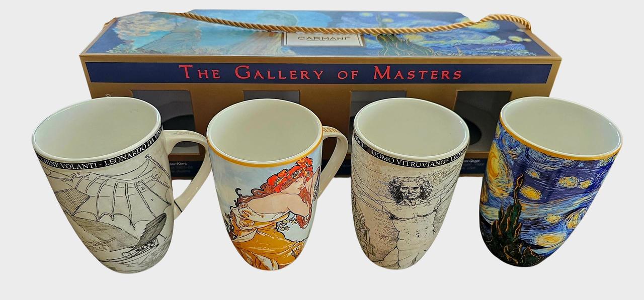 Подарунковий набір фарфорових чашок Carmani 4шт., 350 мл, фото 1