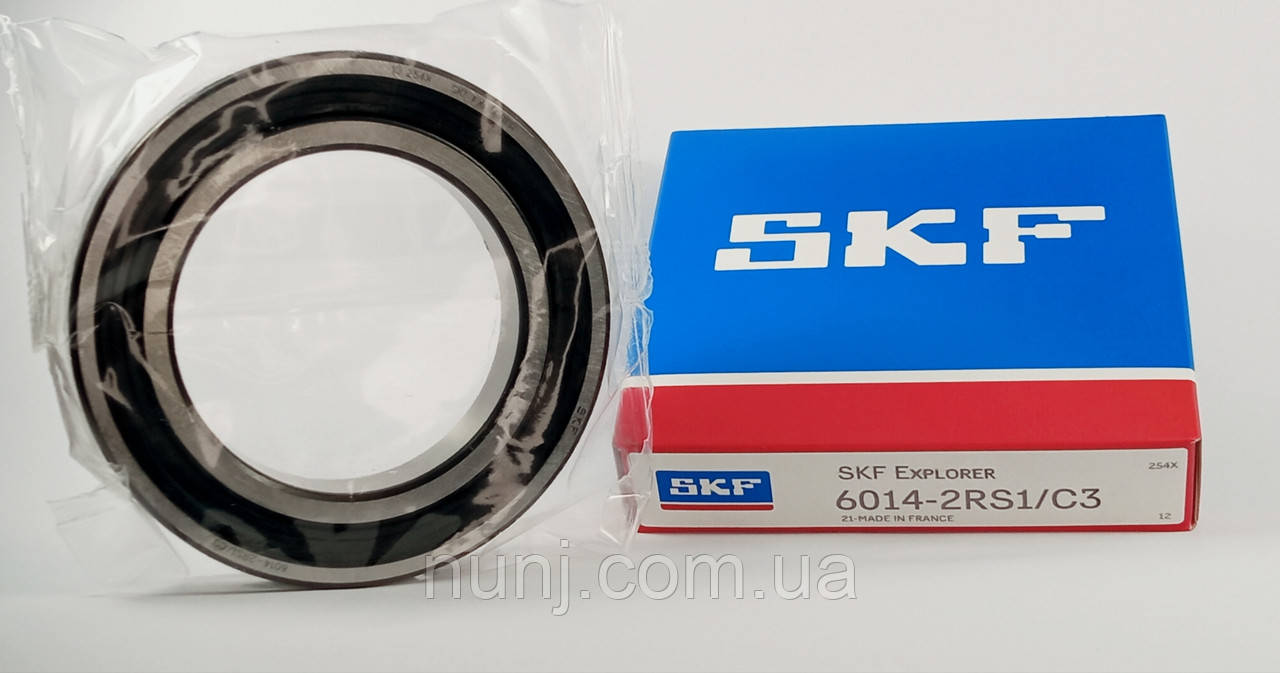 Підшипник 6014-2RS-С3 SKF (70-180114) розміри: 70*110*20 кульковий радіальний закритий, фото 1